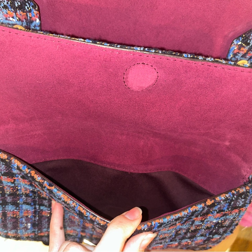 SANDRO YZA Tweed Shoulder Bag in Blue - Picture 13 of 13